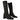 Par de botas altas negras de mujer Bubble Bobble en vista diagonal frontal con puntera cuadrada - © Calzados Modesto®