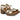 Sandalias plataforma piel champagne suela madera mujer OH! MY SANDALS 5921 © Calzados Modesto®