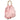 Bolso de mano rosa satinado de PINK DESERT con asas doradas - © Calzados Modesto®