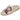 Zapatilla abierta beige Pink Desert para mujer vista en ángulo lateral con diseño infantil - © Calzados Modesto®