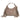 Bolso Pink Desert JYL68171 taupe mujer, vista frontal con flecos y tachuelas - © Calzados Modesto®