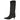 Bota alta negra CORINA de mujer vista lateral externa con tacón fino - © Calzados Modesto®