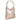 Bolso de mano PINK DESERT de piel metalizada oro rosa con asa de aro dorada - © Calzados Modesto®