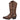 Botas marrones Pink Desert JD-93 para mujer, vista lateral con detalles bordados y tacón bloque - © Calzados Modesto®