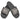 Detalle de las chanclas Adidas KI6084 grises para hombre, enfoque en el logo - © Calzados Modesto®