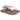 Par de chanclas de playa Bubble Bobble A-53 marrón para mujer, vistas en perspectiva con detalle de adorno - © Calzados Modesto®