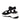 Sandalia deportiva Xti negra para mujer, vista lateral trasera con detalle plateado en la cuña blanca - © Calzados Modesto®