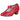 Zapatos de baile Pasos de Baile 17 rojo BUBBLE BOBBLE lunares, vista frontal - © Calzados Modesto®