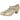 Zapato flamenco niña Bubble Bobble MDB119 oro, vista frontal y detalle cierre hebilla - © Calzados Modesto®