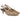 Detalle sandalia slingback Pink Desert P148 beige, tacón kitten y hebilla dorada - © Calzados Modesto®