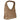 Vista lateral en ángulo del bolso taupe para mujer Pink Desert KMV309614 decorado con tachuelas doradas - © Calzados Modesto®