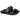 Detalle de las chanclas Crocs MD206761 negras para mujer, con el logo blanco de la marca - © Calzados Modesto®