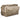 Bolso taupe Pink Desert PSPS9811 para mujer, vista lateral con cremallera dorada y volante - © Calzados Modesto®