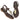 Sandalias piel marrón Oh My Sandals 5864 adorno dorado © Calzados Modesto®