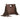 Bolso marrón Bubble Bobble para mujer con flecos y tachuelas doradas visto de frente - © Calzados Modesto®