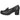 Zapato mocasín de mujer PITILLOS negro de piel con detalle metálico y tacón cuadrado - © Calzados Modesto®