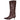 Vista lateral exterior de bota alta Corina burdeos de mujer con tacón fino - © Calzados Modesto®