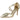 Zapato de tacón alto dorado Buonarotti en vista lateral derecha - © Calzados Modesto®