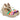 Detalle cuña L&R SHOES 3106l lila con arco iris frontal y lazada al tobillo - © Calzados Modesto®