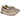 Par de mocasines de mujer Pink Desert en tono beige desde ángulo trasero - © Calzados Modesto®