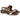 Sandalias de piel marrón dorado tacón bloque mujer OH! MY SANDALS 5894 © Calzados Modesto®