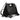 Bolso negro para mujer Bubble Bobble con flecos y tachuelas doradas en vista completa - © Calzados Modesto®