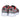 Zapatillas deportivas BUBBLE BOBBLE grises y rojas de malla con velcro y suela blanca - © Calzados Modesto®