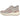 Zapatilla Skechers deportiva en taupe y rosa metalizado, con detalles en contraste - © Calzados Modesto®
