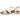 Vista lateral de sandalia Skechers beige para mujer, con cuña esparto y cierre textil adherente - © Calzados Modesto®