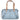 Bolso shopper azul claro de piel REFRESH con asas marrones y detalles de cremalleras - © Calzados Modesto®