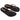 Chanclas negras caucho tiras carey © Calzados Modesto®