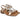 Sandalias piel metalizada cava plata mujer tacón bloque © Calzados Modesto®