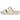 Chanclas planas beige Crocs 206761 para mujer, vista lateral - © Calzados Modesto®