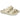Par de chanclas Crocs 206761 beige mujer, vista en ángulo frontal - © Calzados Modesto®