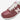 Detalle de empeine y cordones en zapatillas New Balance burdeos para mujer - © Calzados Modesto®