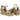 Sandalia cuña Oh! My Sandals LR5249 platino para mujer, par visto de frente y lateral con plataforma - © Calzados Modesto®