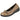 Zapato plano Pink Desert taupe con cuña y adorno metálico visto de tres cuartos - © Calzados Modesto®