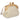 Bolso de mano de ganchillo beige con asa de madera y dos bolas decorativas - PINK DESERT - © Calzados Modesto®