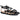 Sandalias planas negras mujer L&R Shoes JJ-1Q1234, par en ángulo - © Calzados Modesto®
