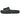 Chancla negra Adidas IF7371 para hombre, vista lateral con logo en relieve - © Calzados Modesto®