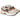 Par de zapatillas deportivas beige Pink Desert para mujer desde ángulo frontal - © Calzados Modesto®