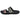 Vista lateral de las chanclas Crocs 207847-064 para mujer, con tiras de cebra y leopardo - © Calzados Modesto®