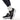 Zapatillas deportivas L&R SHOES negras con detalle lateral N rosa y suela blanca - © Calzados Modesto®