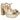 Sandalias Azarey 494K912 doradas mujer, par lateral con plataforma y tacón - © Calzados Modesto®