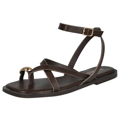 Pink Desert 6391 Sandalias planas Cafe para Mujer