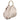 Bolso de mano PINK DESERT color nude satinado con asas doradas - © Calzados Modesto®