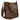 Bolso marrón de ante Pink Desert KMV309574 para mujer, frontal con bordado floral blanco - © Calzados Modesto®