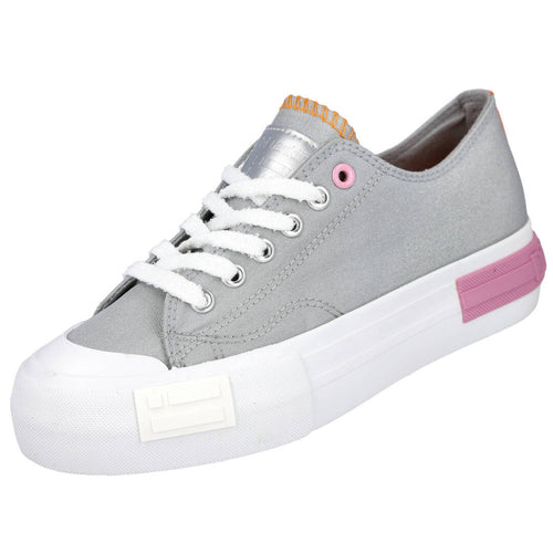 D.Franklin MDDFSH389001 Zapatillas de Lona Plateadas para Mujer