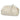 Bolso de mano y hombro de rafia beige de PINK DESERT con asa de cuero blanco - © Calzados Modesto®