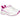 Par de zapatillas deportivas blancas Pink Desert para mujer. Detalle de costuras y suela blanca. - © Calzados Modesto®